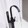 Black Floor Mount Brass Single Handle Faucets